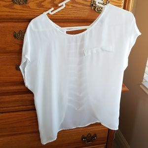 White sheer summer top